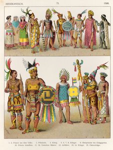 メキシカンドレス、1500年頃、「Trachten der Voelker」、1864年